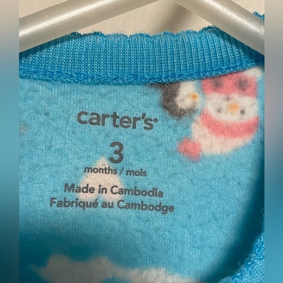Carter’s Winter Weight Sleepers, Size 3 Months, lot of 2 - Picture 6 of 7